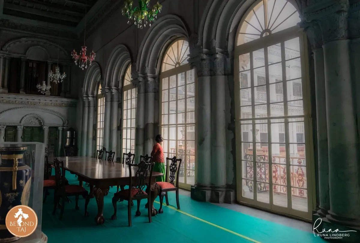 Opulent Interiors of cossimbazar rajbari  