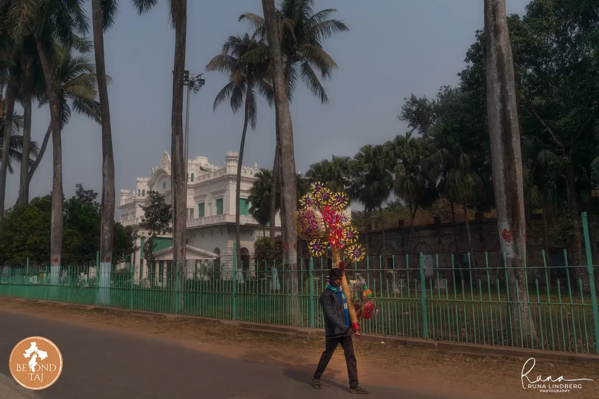 A seller selling items on a street in murshidabad